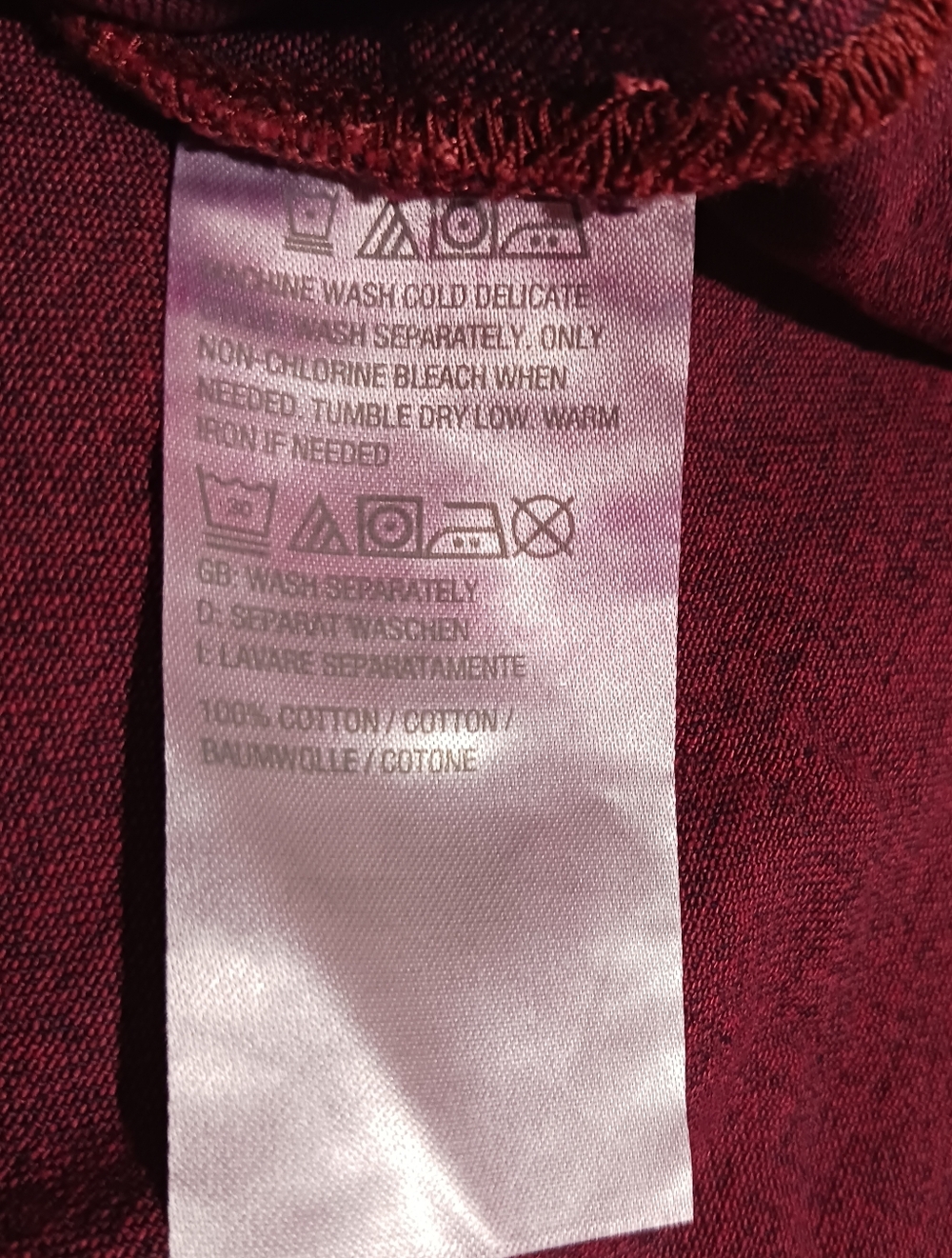 Vintage Washed Boyfriend Fit Denim Shirt Plum - Picture 8 of 8